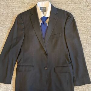 Hugo Boss Charcoal 40R Suit and 2 Pants